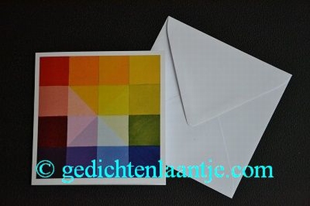 Kunstkaart "Color Square"-1 rood