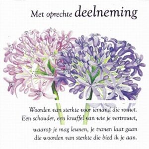 Met oprechte deelneming