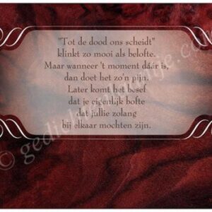 Tot de dood ons scheidt